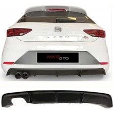 Bodykit Center Seat Leon 2013 Mk3 Sol Çıkış Difizör Piano Black Boyalı