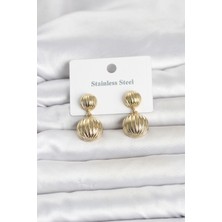 Belirtilmemiş 316L Çelik Gold Renk Model Kadın Küpe