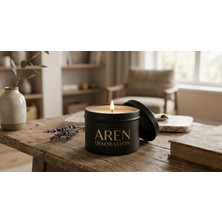 Aromatic Glow Siyah Teneke Kapaklı Mango Kokulu Soya Mumu Ip Fitil