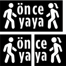 Hayat Trafik Boyama Şablonu Önce Yaya  100X200CM (Iki Parça)