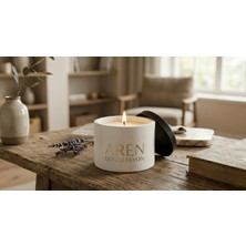 Aromatic Glow Beton Saksı Kavun Kokulu Soya Mumu Ip Fitil
