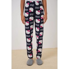Zuzudan Kadın Desenli Açık Lacivert Pijama Altı