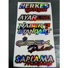 İşcan Motor Hologram Araba ve Motosiklet Sticker Araba Cam Yazı Hologram Sticker M-2