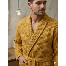 %100 Pamuk Tasarım Waffle Pike Erkek Bornoz