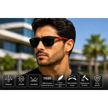 Exeline Col 108 Seri Polarize Erkek Güneş Gözlüğü-Kırılmaz ÇERÇEVE-POLARIZE-UV400-ANTI Refle 3 Lü Koruma 53*18*132 Ekartman