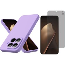 Coolacs Xiaomi Mi 15T Pro Uyumlu Içi Kadife Lansman Kılıf ve Hayalet Privacy Tam Kaplayan Cam Ekran Koruyucu