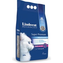 Lindocat Advanced Süper Premium Multi Cat Bikarbonatlı Kokusuz Topaklaşan Kedi Kumu 10 Lt. Poşet