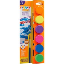 2 Adet Carioca Tempera Suluboya Süper Yıkanabilir Fırçalı Fosforlu Renkler 6*25ML