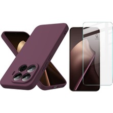 Coolacs Xiaomi Mi 15T Pro Uyumlu Içi Kadife Lansman Kılıf ve Şeffaf Temperli Cam Ekran Koruyucu