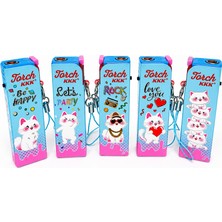 Onr Store Kedi Figürlü Ipli Taşınabilir Torch Çakmak Koleksiyonu 5\'li Karışık Desen Set