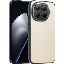Coolacs Xiaomi Mi 15T Pro Uyumlu Kılıf Renkli Çerçeve Şeffaf Yüzey Lens Korumalı Kılıf ve Kapak