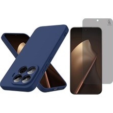Coolacs Xiaomi Mi 15T Pro Uyumlu Içi Kadife Lansman Kılıf ve Hayalet Privacy Tam Kaplayan Cam Ekran Koruyucu