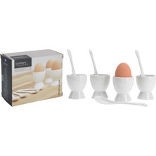 Koopman Porselen Kaşıklı Yumurtalık 4 Kişilik