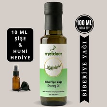 Matdeer 100 ml Biberiye Yağı  - %100 Saf ve Doğal - Aromaterapik Canlandırıcı Saç ve Cilt Bakım Yağı