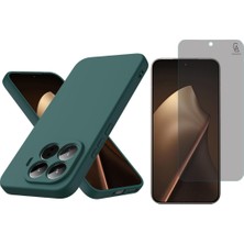Coolacs Xiaomi Mi 15T Pro Uyumlu Içi Kadife Lansman Kılıf ve Hayalet Privacy Tam Kaplayan Cam Ekran Koruyucu