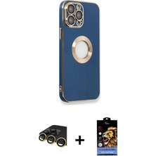Pileli Store Pilelistore™ iPhone 14 Pro Max Kılıf Iz Form Serisi - Siyah Buffer Hayalet Cam Ekran Koruyucu + Raze Metal Kamera Lens - Gd