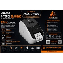 Brother P-Touch QL-810WC 62MM E Kadar Baskı Dk Serisi USB Wi-Fi Etiket Yazıcı
