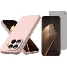 Coolacs Xiaomi Mi 15T Pro Uyumlu Içi Kadife Lansman Kılıf ve Hayalet Privacy Tam Kaplayan Cam Ekran Koruyucu