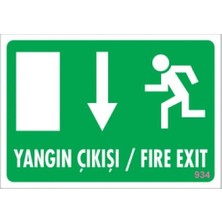 Belirtilmemiş Pvc Levha Quot;yangın Çıkışıquot; 17,5*25 cm