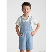 LC Waikiki Lcw Kids Indigo Erkek Çocuk Jean Şort Salopet