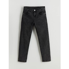 LC Waikiki Lcw Kids Antrasit Beli Ayarlanabilir Lastikli Erkek Çocuk Jean Pantolon