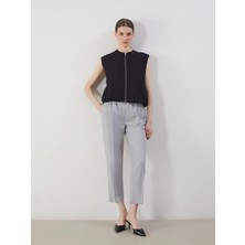 Lcw Modest Gri Beli Lastikli Havuç Kesim Kadın Pantolon