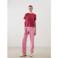 Lcw Vision Pembe Standart Fit Geniş Paça Kadın Pantolon