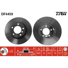 TRW Almparca Fren Diski On Bmw E81 E82 E87 E88 E90 E91 E92 E93 E89