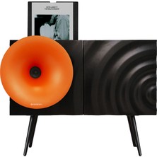 Fennessy Kresling I7S Turuncu Bluetooth Hoparlörlü 100W Hi-Fi Pikap, Plakçalar