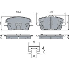 Bosch Almparca Ön Balata Volvo XC40 1.5t3 2.0d3 D4 T2 T4 T5 Hybird 2017 -- 17 Jant