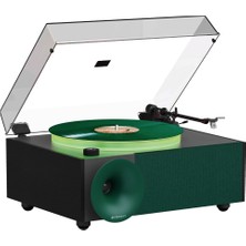 Fennessy I5S Bluetooth Hoparlörlü 45W Hi-Fi Işıklı Retro Pikap Plakçalar Turntable, Yeşil