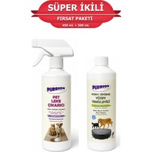 Purrion Natura Robot Süpürge Yüzey Temizleyici ve Pet Leke Çıkarıcı Süper 2'li Fırsat Paketi (500 ml + 450 Ml)