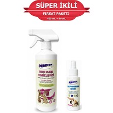 Purrion Natura Kum Kabı Temizleyici ve Hayvansever Sprey Süper 2'li Fırsat Paketi (1 x 450 ml + 1 x 90 Ml)