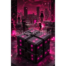Toptan3D Pembe Göz Stres Küpü - Sonsuz Küp, Katlanabilir Küp, Stres Oyuncağı