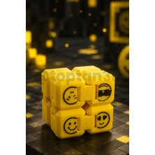 Toptan3D Emoji Stres Küpü - Sonsuz Küp, Katlanabilir Küp, Stres Oyuncağı