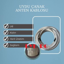 Eyepc 15 Metre Uydu Lnb Anten Kablosu 15M - Tv Uyumlu Full Hd / 4K Yayın Için Rg6 U6 Uydu Anten Kablosu - Yerli Üretim