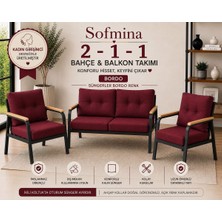 Sofmina Balkon ve Bahçe Takımı Cafe Oturma Grubu 2+1+1 Konforlu Lotus Serisi