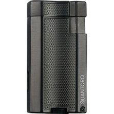 Quantoro Çift Torch Pürmüz Gunmetal Metal Puro Çakmağı