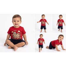 Diji Baby 9/24 Ay Capybara Baskılı Şortlu Bebek Takımı