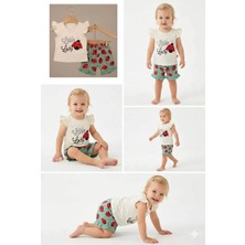 Diji Baby 9/24 Ay Uğur Böcekli Fırfır Şortlu Bebek Takımı