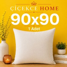 ÇİÇEKCE HOME Çiçekce Home Kırlent Iç Yastığı 1.kalite Boncuk Silikon Elyaf Dolgulu 90X90 1 Adet 1500 Gram