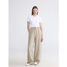 Lcw Modest Bej Beli Lastikli Modal Karışımlı Kadın Pantolon