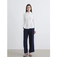 Lcw Modest Lacivert Beli Lastikli Geniş Paça Kadın Pantolon