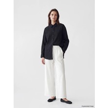 Lcw Modest Beyaz Beli Lastikli Geniş Paça Kadın Pantolon