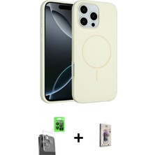 Pileli Store Pilelistore™ iPhone 16 Pro Kılıf Yankı Form Serisi - Siyah Bilvis 3D Cam Ekran Koruyucu + Raze Metal Kamera Lens - Sh