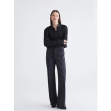 Lcw Eco Siyah Wideleg Kadın Jean Pantolon
