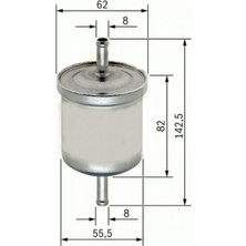Psa Almparca Yakit Benzin Filtresi P106-P206-P207-P208-P301-P306-P307-P308-P406-P407-P508-P2008-P3008-P5008-C2- C3-C4-C5-C-Elysee-Partner-Berlingo-Expert 1.0-1.1-1.4-1.6 Thp-Vti Clio-Kangoo-Laguna-Megan