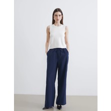 Lcw Modest Lacivert Beli Lastikli Modal Karışımlı Kadın Pantolon