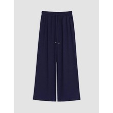 Lcw Modest Lacivert Beli Lastikli Geniş Paça Kadın Pantolon