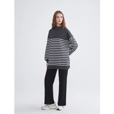 Lcw Modest Siyah Beli Lastikli Geniş Paça Kadın Pantolon